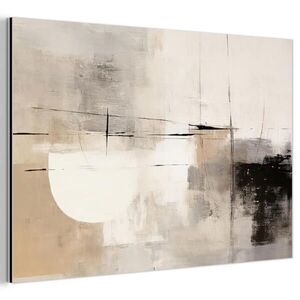 MuchoWow KOVOVÝ OBRAZ Abstraktní - Umění - šedá 90x60 cm obraz