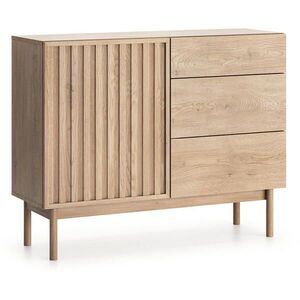 Beautysofa KOMODA Sapporo se 3 zásuvkami a 1 dvířky, dub Cremona obraz