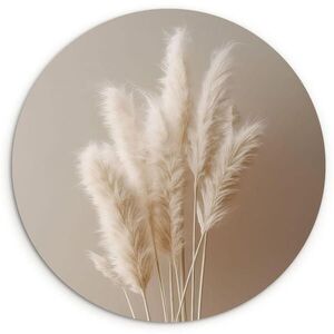 MuchoWow NÁSTĚNNÝ OBRAZ Pampová tráva - Plumes - Pastelová - Bílá 30x30 cm obraz