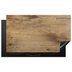 MuchoWow KRYT NA INDUKČNÍ DESKU Dřevo - hnědé - vzhled dřeva 91.6x52.7 cm obraz