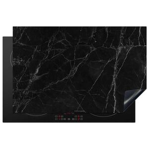 MuchoWow KRYT NA INDUKČNÍ DESKU Černá - mramor 81.6x52.7 cm obraz