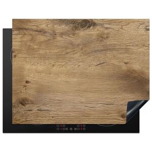 MuchoWow KRYT NA INDUKČNÍ DESKU Dřevo - hnědé - vzhled dřeva 77x59 cm obraz