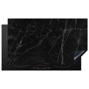 MuchoWow KRYT NA INDUKČNÍ DESKU Černá - mramor 89.6x51.6 cm obraz
