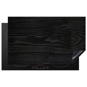 MuchoWow KRYT NA INDUKČNÍ DESKU Černá - vzhled dřeva 85x52 cm obraz