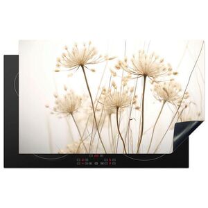 MuchoWow KRYT NA INDUKČNÍ DESKU Květiny - bílé - sluneční světlo 85x52 cm obraz