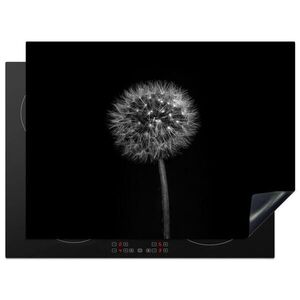 MuchoWow KRYT NA INDUKČNÍ DESKU Pampeliška - černá - květinová - botanická 71x52 cm obraz