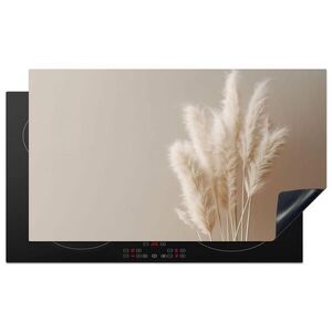 MuchoWow KRYT NA INDUKČNÍ DESKU Pampová tráva - Plumes - Pastelová - Bílá 91.2x52 cm obraz