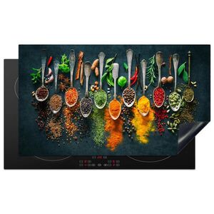 MuchoWow KRYT NA INDUKČNÍ DESKU Bylinky - koření - lžíce 91.2x52 cm obraz