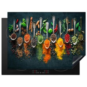 MuchoWow KRYT NA INDUKČNÍ DESKU Bylinky - koření - lžíce 71x52 cm obraz