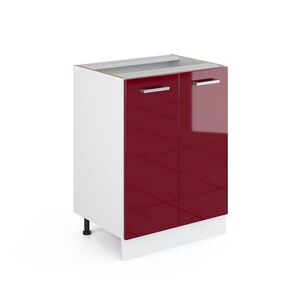 Vicco UNIVERZÁLNÍ ZÁKLADNÍ JEDNOTKA R-Line Bordó červená vysoký lesk 60 cm s dvířky, bez pracovní desky obraz