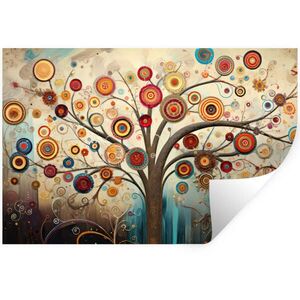 MuchoWow SAMOLEPKA NA ZEĎ Strom - Strom života - Barva 120x80 cm obraz