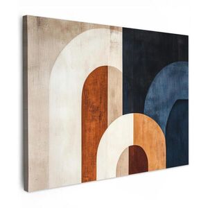 MuchoWow OBRAZ NA PLÁTNĚ Abstraktní - Tvary - Tmavě modrá 80x60 cm obraz