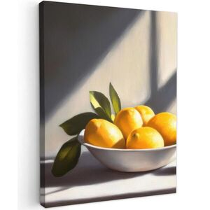 MuchoWow OBRAZ NA PLÁTNĚ Citrony - Zátiší - Žlutá 30x40 cm obraz