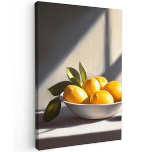 MuchoWow OBRAZ NA PLÁTNĚ Citrony - Zátiší - Žlutá 80x120 cm obraz