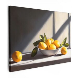 MuchoWow OBRAZ NA PLÁTNĚ Citrony - Zátiší - Žlutá 80x60 cm obraz