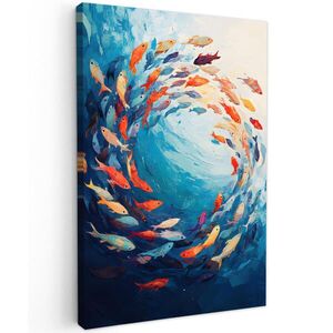 MuchoWow OBRAZ NA PLÁTNĚ Moře - Ryby - Barevné - Dynamické 40x60 cm obraz