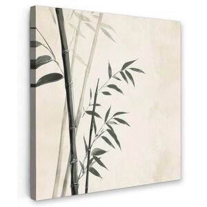 MuchoWow OBRAZ NA PLÁTNĚ Japandi - Bambus - béžová 50x50 cm obraz