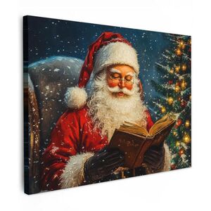 MuchoWow OBRAZ NA PLÁTNĚ Otec Vánoc - Vánoce - Zima - Vánoční stromek 40x30 cm obraz