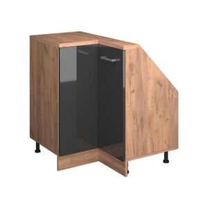 Vicco ŠIKMÁ SKŘÍŇ ROHOVÁ SKŘÍŇKA Rion Antracitový vysoký lesk 75.6 x 81.6 cm s 1 dveřmi obraz