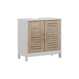 Vicco ZÁKLADNÍ SKŘÍŇKA POD UMYVADLO Looma Bílá/dub 60 x 60 cm se 2 uzavřenými přihrádkami obraz