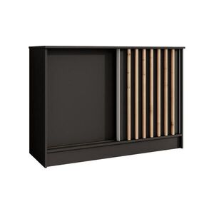 Beautysofa KOMODA Horizon se 2 posuvnými dvířky, černá, 120 cm obraz