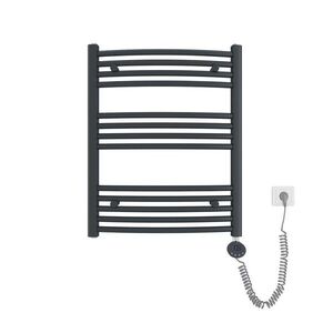 EMKE RADIÁTOR Elektrický zakřivený na ručníky, antracit, 75/60 cm obraz