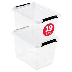 BOXXivo ÚLOŽNÉ boxy s víkem 19 l v sadě po 2 ks obraz