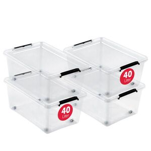 BOXXivo ÚLOŽNÉ boxy s víkem 40 l v sadě po 4 ks obraz