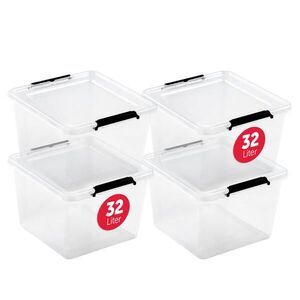 BOXXivo ÚLOŽNÉ boxy s víkem 32 l v sadě po 4 ks obraz