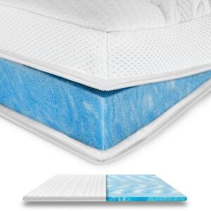AM Qualitätsmatratzen GELOVÁ pěnová vrchní deska 180/220 cm - výška 8 cm a potah Tencel obraz