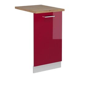 Vicco ČELNÍ PANEL MYČKY R-Line Červená vysoký lesk 45 cm , PD Dub obraz