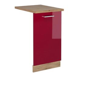 Vicco ČELNÍ PANEL MYČKY R-Line Červená vysoký lesk 45 cm , PD Dub obraz