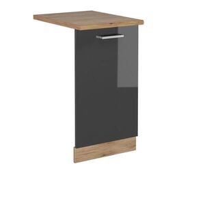 Vicco ČELNÍ PANEL MYČKY R-Line Antracitový vysoký lesk 45 cm , PD Dub obraz