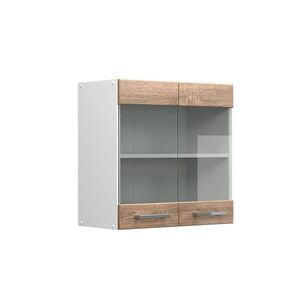 Vicco UNIVERZÁLNÍ NÁSTĚNNÁ SKŘÍŇKA R-Line Sonoma 60 cm se skleněnými dvířky obraz