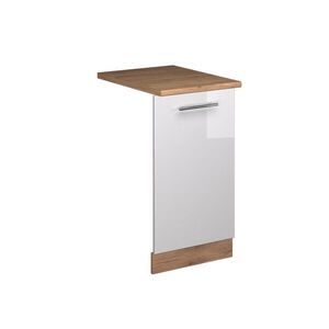 Vicco ČELNÍ PANEL MYČKY Fame-Line Bílá vysoký lesk 45 cm , PD Dub obraz