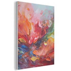 MuchoWow AKUSTICKÝ obraz Olejomalba - Umění - Abstraktní - Barevné 70x100 cm obraz