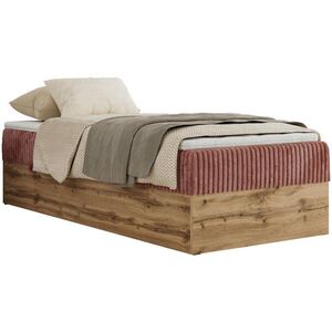 MKS KONTINENTÁLNÍ POSTEL WOOD ZERO 90/200 - Světle růžová Manšestr - H3 obraz