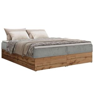 MKS KONTINENTÁLNÍ POSTEL WOOD ZERO 160/200 - Světle šedá Manšestr - H3 obraz