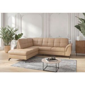 Sit & More ROHOVÁ SEDAČKA, textil, kůže, cappuccino obraz