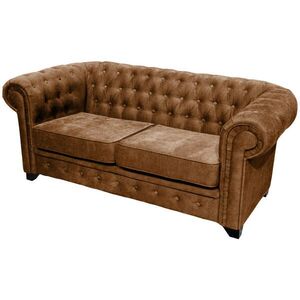 MID.YOU POHOVKA CHESTERFIELD, dřevo, textil, kompozitní dřevo, koňaková obraz