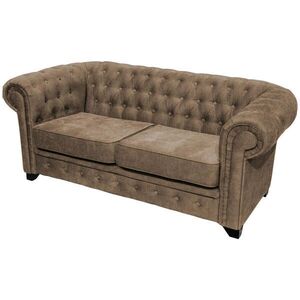 MID.YOU POHOVKA CHESTERFIELD, dřevo, textil, kompozitní dřevo, světle hnědá obraz