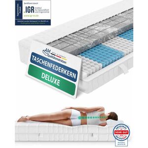 AM Qualitätsmatratzen MATRACE s taštičkovými pružinami 3D Deluxe 140/200 cm H3 - výška 24 cm a potah z tencelu obraz