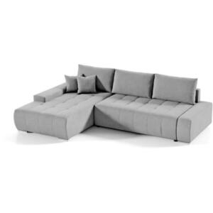 Beautysofa ROHOVÁ pohovka Draco L světle šedá, levá obraz