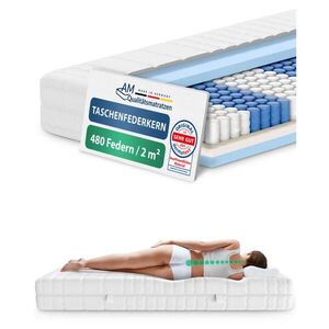 AM Qualitätsmatratzen MATRACE s taštičkovými pružinami 180/210 cm H2 - výška 20 cm a potah Toledo obraz