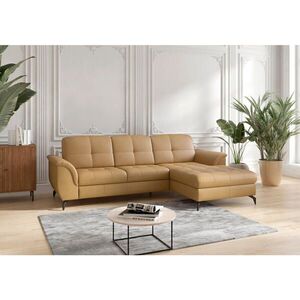 Sit & More ROHOVÁ SEDAČKA, textil, kůže, curry žlutá obraz