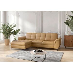 Sit & More ROHOVÁ SEDAČKA, textil, kůže, curry žlutá obraz