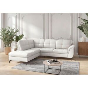 Sit & More ROHOVÁ SEDAČKA, textil, kůže, bílá obraz