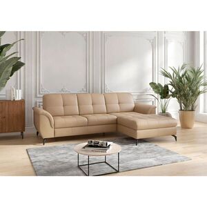Sit & More ROHOVÁ SEDAČKA, textil, kůže, cappuccino obraz