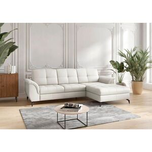 Sit & More ROHOVÁ SEDAČKA, textil, kůže, bílá obraz