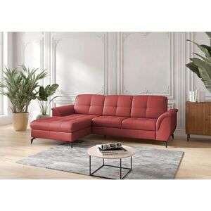 Sit & More ROHOVÁ SEDAČKA, textil, kůže, červená obraz
